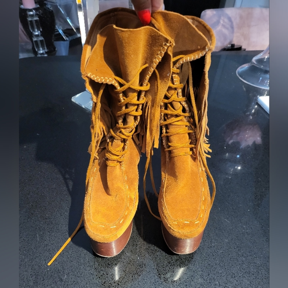 Jeffrey campbell platform moccasin booty rare
